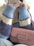 Color Block Striped Sweater- Outfit