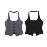 Women's Clothing 2025 Spring New Bow Ornament Hanging Neck