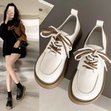 Shoes 2025 Autumn And Winter New British Wind Thick Sole With Round Head Small Leather Shoes Retro Fashion Single
