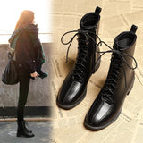 Autumn And Winter Thin Leg Women's Short Boots Boots Wearing Martin Boots With British Wind Thin Boots Coarse Heel Shoes