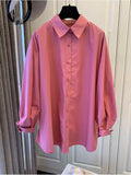 Zingj Quality Pure Cotton Han Fan Lazy Wind Doll Style Loose Long Sleeve Design Sense Shirt Female 2024 Spring Shirt