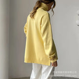 High-Necked Sweater For Autumn/Winter 2025 Women Selling Open-Fork Knitted Shirt Design Soft Tops