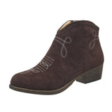 And Winter 2025 New Low-And-Tenced Martin Boots Women's Round Head Size 43 Embroidered Women's Short Boots V Side And Bare