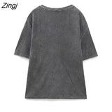 New Women Fashion Contrast Color Girls Print Casual T Shirt Female Basic O Neck Short Sleeve Chic Leisure Tops