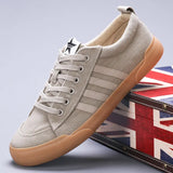 Men's Canvas Shoes Men's 2025 Autumn New Casual Fashion Shoes One Foot Pedal Soft Sole Casual