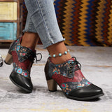 Autumn And Winter New Women's Boots Rough High And Martin Boots British Style National Style Women