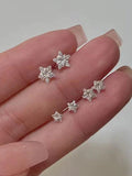 Glittering Zircon Mini Star Earring-Outfit
