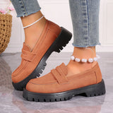 Spring And Autumn New Lof Shoes Pine Cake Thick Sole Foot Casual Single Shoes British Wind Coarse Fashion Women's