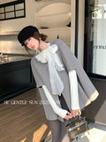 Xixi 2025 Autumn New White Standard Temperament Elegant Thousand Gold Wind Long-Sleeved Coat Cape Woman