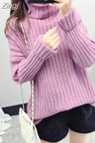 women's Turtleneck Sweaters 2023 Winter Tops Sweater for Women casual Pullover Jumper Long Sleeve Knitted Sweater