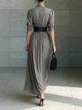 2025 Spring/Autumn Festival New Fashion Tender Buckle Shirt Dress With