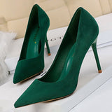 Shoes 2022 New Women Pumps Suede High Heels Shoes Fashion Office Shoes Stiletto Party Shoes Female Comfort Women
