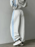 Jacket Set High Street Cuffs Hair Printing Lazy Wind Loose Leisure Trend Feeling