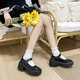 Back-Bottomed Retro Mary Jane Shoes Women 2025 New Four-Season Fashion Almost Thin Small Leather