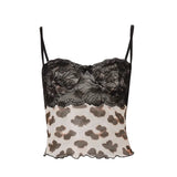 Zingj Ins Women's Summer 2024 New Sexy Hot Girl Fashion Vintage Leopard Print Slim Strap