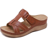 Zingj Size Summer Leisure Retro Sloping Thick Thick Shoe Leather One-Line Women's