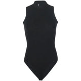 Collared, Black-Clad Women's Summer New Tight Body Slim And High Waist Inside And Outside Wearing A Bottom-Up Shirt Thai