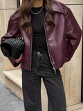 Wind Leather Jacket 2025 Autumn And Winter New Loose Coat Fashion Leather Leather New Women's