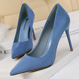 Shoes 2022 New Women Pumps Suede High Heels Shoes Fashion Office Shoes Stiletto Party Shoes Female Comfort Women