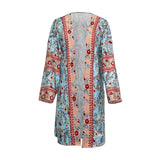 068 Spot Fashion Women's Wear Summer 2025 Thin Loose Bohemian Long Sleeve Print Medium Long