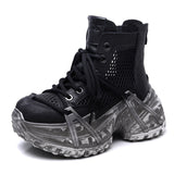 Layer Of Cow Skin Retro Cool Boots Women 2025 Summer New Breathable Hollow Mesh Sandals Thick Soles Leisure Short