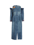 Trendy Cowboy Breast-Wearing Dress Women In The Autumn Of 2025 New Fashion To Take Waist Design Feel Skirt