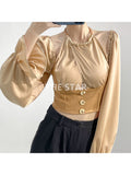 Sleeve Blouse Shirt Women 2023 Fashion Korean Style Summer Vintage Casual Shirt Elegant Ladies Tops Female