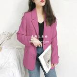 Zingj Suit Jacket Female 2024 Spring And Autumn New Korean Version Loose Students Long Jacket Casual Small Suit