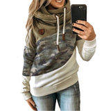 Splicing Stitching Hooded Fleece Loose