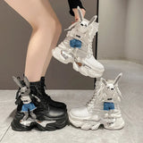 Martin Boots Female Autumn Winter 2025 New Station Locomotive Boots Female Boots Cartoon Korean Version High Help Ankle
