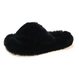 Zingj Autumn And Winter New Style Wear Wool Slippers Female Korean Version Student Net Red With The Same Imitation Rabbit Hair Cross Cotton Drag