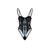 New Hot-Selling Sexy Lace Patchwork Niche Street Spice Style Jumpsuit In