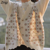 Loose Casual Kawaii Cute Sweaters Korean Fashion Sweet Clothes for Women 2021 Autumn France Vintage Elegant Sweater