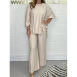 And Autumn 2025 New Wide Legs Trousers Casual Fashion Loose Top Size Two