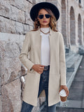 Winter New 2025 Women's Fashion Cardigan Standing Collar Solid Color Versatile Medium