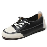 And Summer Soft Leather Soft Soles Women 2025 Flat Leathery Lazy Shoes Women's Shoes
