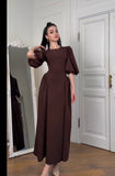 Women's Clothing 2025 Autumn New Bubble Sleeve With Fashion Temperament Dress Dress