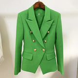Fashion Women's Suit Jacket Metal Lion Buckle Double Buckle Repair Hemp