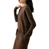 French Women's Clothing To Cut The European Goods Early Autumn Fashion Two Sets Of Sweater Suit Skirt Knitted One