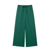 Women's INS Burst Linen And Cross-Coat Fashion Trousers