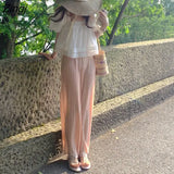 Women Korean Style Summer Newest Simple Sweet Girls Leisure Elegant Sexy Female Clothing Loose All-match Fashion