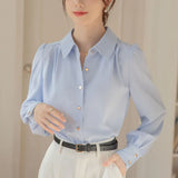 And Autumn 2025 New Fashion Leisure Long Sleeve White Shirt Female Loose Temperament Work Commuting Professional Dress