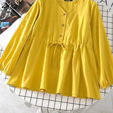 Women Solid Button Ulzzang 3 Colors V-neck Simple Casual Ladies Summer Design High Quality Daily Harajuku Trendy New