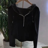 Zingj Solid Color Hoodie Women Autumn 2023 New Foreign Style Long Sleeve T-Shirt Women Bottom Shirt Top Ins