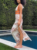 Women's Printed T-Dressed Dress With Bare Back Dress Sleeveless Casual Holiday Open Girl