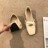 Zingj Wind Gentle Single Shoes Flat With Small Skirt Bean Shoes Fairy Ladle Shoes Spring And Summer New All-Match Grandma Shoes-Outfit