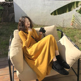 Knitted Dress Women Office Lady Elegant Party Dress Long Sleeve Fairy One-Piece Dress Korean Fall Clothes for Women
