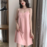 Women Chic Fashion Korean Style Home Soft Sleepwear Cute Sweet Elegant Sexy Casual Sleeveless Thin Summer New