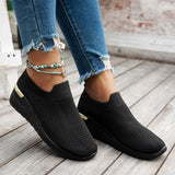Women's Shoes In The Spring And Summer Of 2025 New Flying Mesh Shoes Children Leisure Sports Slopes And Thick-Soled Single