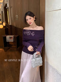 Xixi 2025 Autumn White Standard Temperament Collar Wool Bottom Shirt Long-Sleeved Knitted Shirt Women's Top